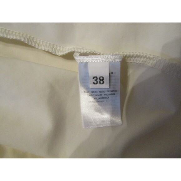 Indies Pearl Snap Shirt Western Ivory Collared Black Trim Womens Size 38 US S - Picture 8 of 9